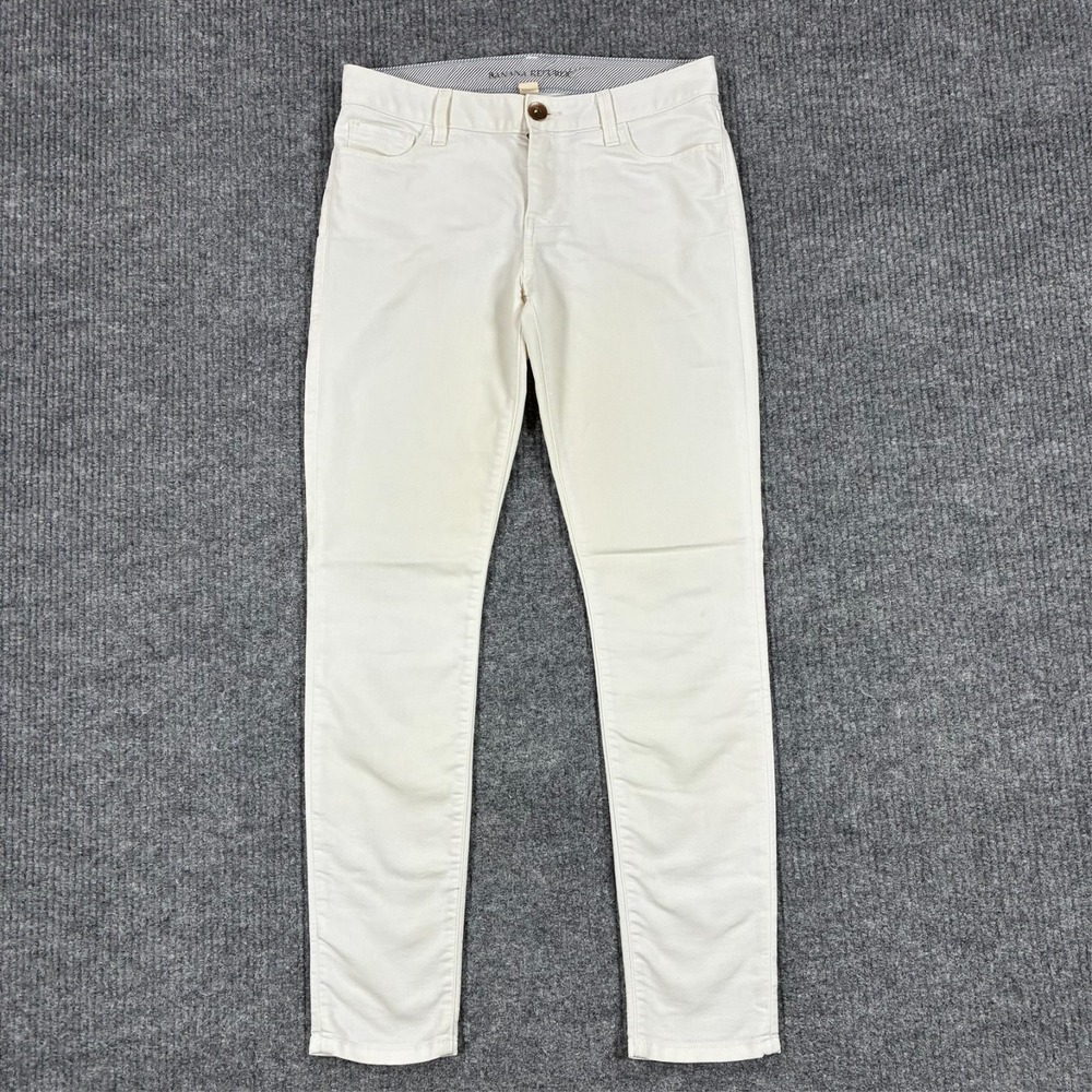 Banana Republic White Skinny Jeans Womens Size 27R Stretch Denim Low Rise